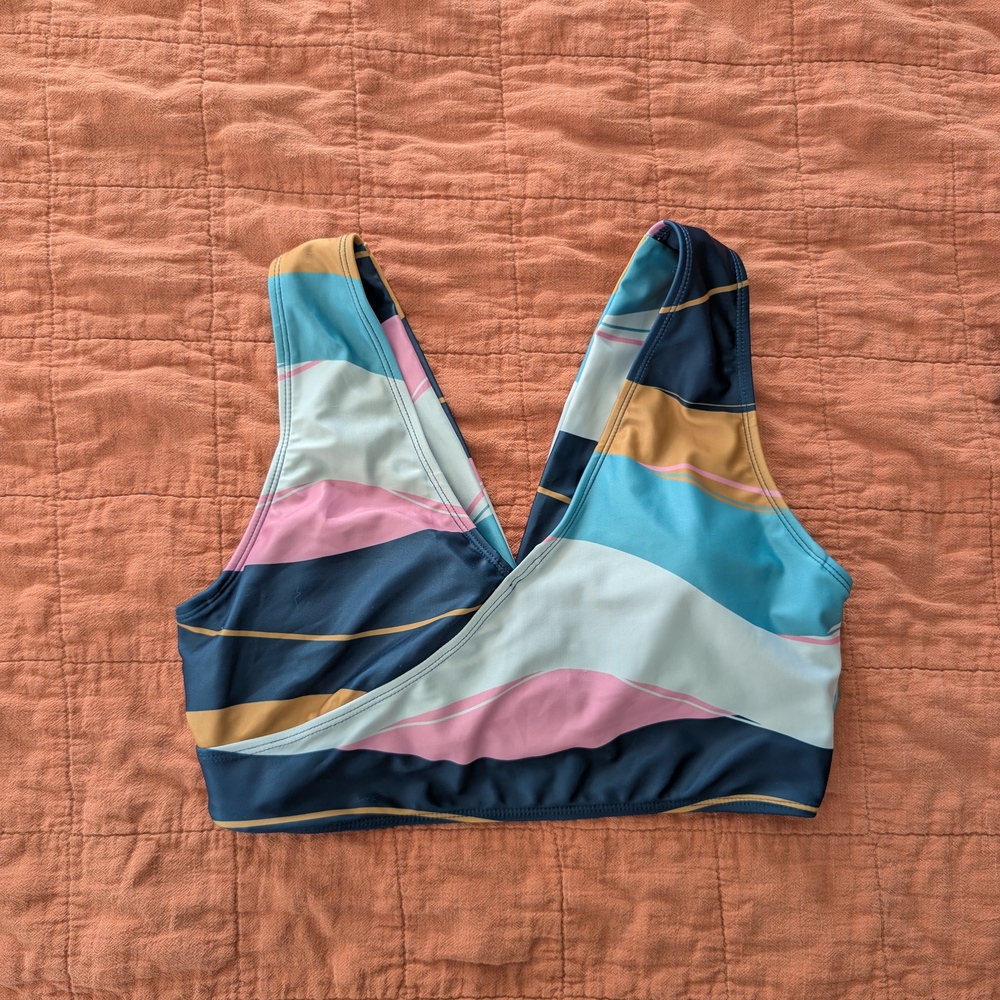 Colorful Striped Sports Bra